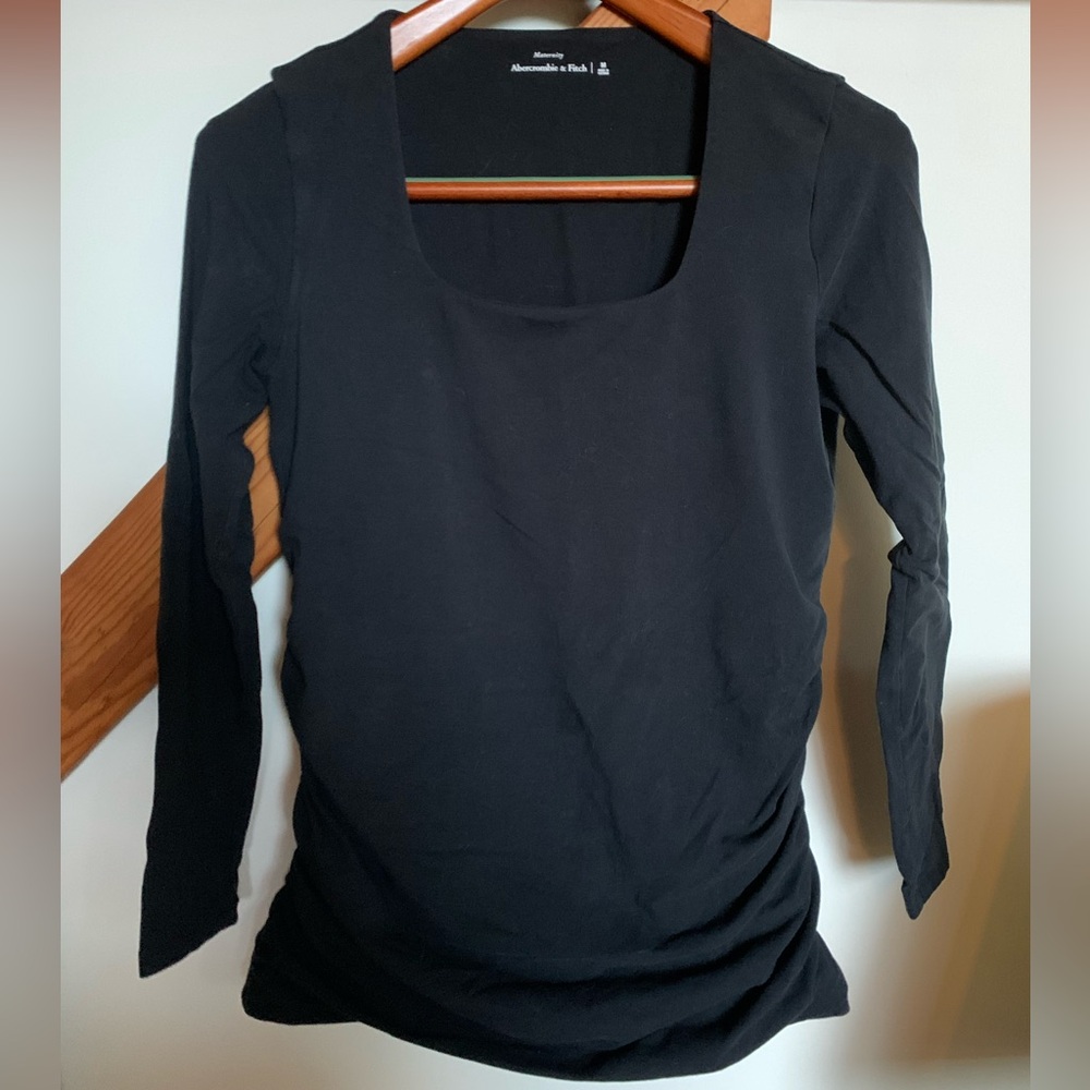Maternity Abercrombie & Fitch Long-Sleeve Cotton Blend Seamless Fabric Top